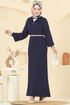 Dress 8341KL398-MS Navy Blue - Thumbnail