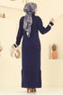 Dress 8362KL398-MS Navy Blue - Thumbnail