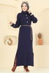 Dress 8362KL398-MS Navy Blue - Thumbnail