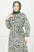 Dress 836OZR1047-M Khaki - Thumbnail