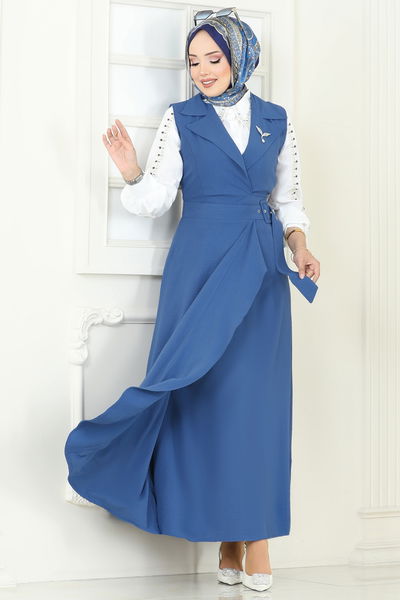 S.V.L. - DRESS 9036S324-MS Indigo - 364584
