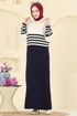 Dress 9051OZN1046-MS Navy Blue - Thumbnail