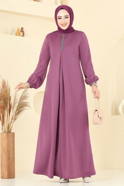 A.S.M. - الفستان وردي غامق ASM2824-MS