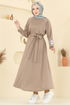 الفستان بيج غامق PL2828-MS - Thumbnail