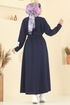 Dress PL2828-MS Navy Blue - Thumbnail