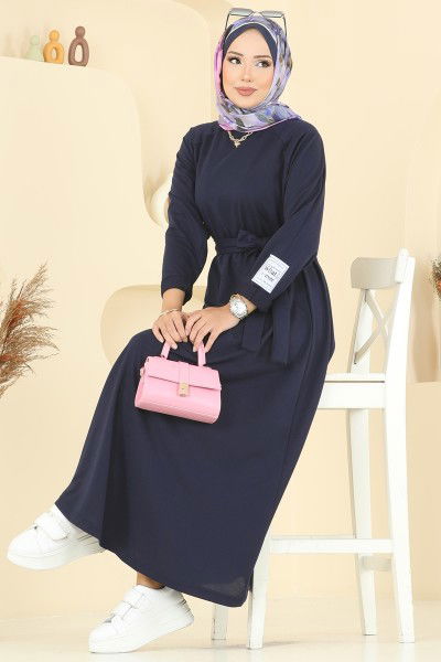 P.L. - Dress PL2828-MS Navy Blue