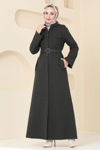 P.L. - Dress PL9080-MS Khaki