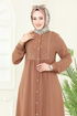 Dress PL9124-MS Light Brown - Thumbnail