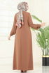 الفستان بني فاتح PL9124-MS - Thumbnail