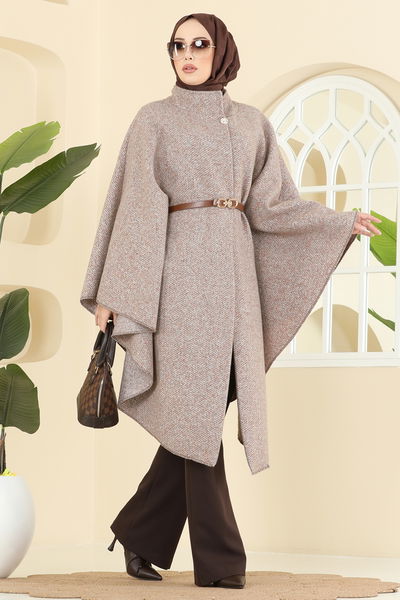 A.N.T. - Düğme Detaylı Tüvit Panço 1453ANT466-MS Vizyon - 412511