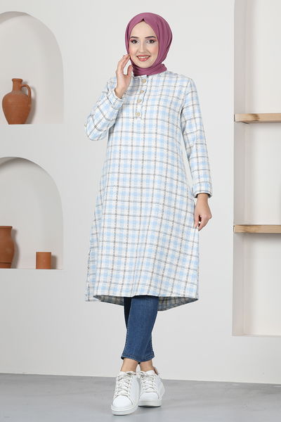 MSL - Düğmeli Tunik MSL1168 Bebe Mavi