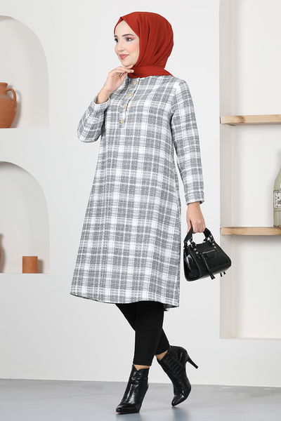 MSL - Düğmeli Tunik MSL1168 Gri