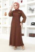 Écailleuse Robe de soirée Marron Modèle: KNC12020 - Thumbnail