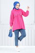 Embroidery Detail Tunic 4060ASN936-M Fuchsia - Thumbnail