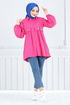 Embroidery Detail Tunic 4060ASN936-M Fuchsia - Thumbnail