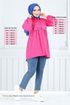 Embroidery Detail Tunic 4060ASN936-M Fuchsia - Thumbnail