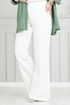 Espagnol Trot Tamponner Pantalon 4025YGS898-L Écru - Thumbnail