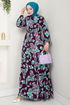 Ethnique Motif Hijab Robe Numéro de pièce 823OZR1047-M Demoiselle - Thumbnail