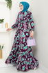 Ethnique Motif Hijab Robe Numéro de pièce 823OZR1047-M Demoiselle - Thumbnail
