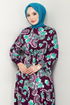 Ethnique Motif Hijab Robe Numéro de pièce 823OZR1047-M Demoiselle - Thumbnail