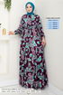 Ethnique Motif Hijab Robe Numéro de pièce 823OZR1047-M Demoiselle - Thumbnail