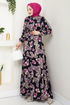 Ethnique Motif Hijab Robe Numéro de pièce 823OZR1047-M Laci - Thumbnail