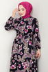 Ethnique Motif Hijab Robe Numéro de pièce 823OZR1047-M Laci - Thumbnail