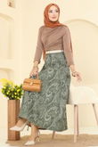 T.E.G. - Etnik Desenli Scuba Etek 7081TEG847-MS Haki