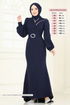 Evening Dress 0402ALG474-MS Navy Blue - Thumbnail