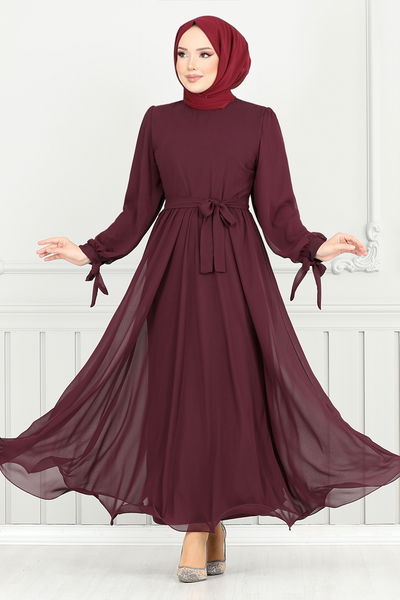 MRV B.İ.S.S.K. - Evening Dress 16217BSK984-M Burgundy