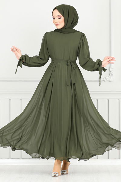 MRV B.İ.S.S.K. - Evening Dress 16217BSK984-M Khaki