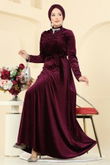 M.E.Y. - Evening Dress 2048MEY846-MS Burgundy