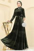 Evening Dress 2048MEY846-MS Khaki - Thumbnail