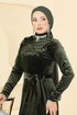 Evening Dress 2048MEY846-MS Khaki - Thumbnail
