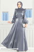 Evening Dress 2330ANT904-M Gray - Thumbnail
