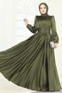 Evening Dress 2382ANT466-MS Khaki - Thumbnail