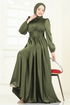 Evening Dress 2382ANT466-MS Khaki - Thumbnail