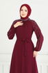 Evening Dress 2420ANT466-MS Burgundy - Thumbnail