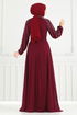 Evening Dress 2420ANT466-MS Burgundy - Thumbnail