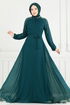 Evening Dress 2420ANT466-MS Petroleum - Thumbnail