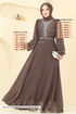 Evening Dress 2425ANT904-M Brown - Thumbnail