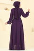 Evening Dress 2425ANT904-M Damson - Thumbnail
