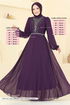 Evening Dress 2425ANT904-M Damson - Thumbnail