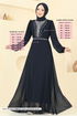 Evening Dress 2425ANT904-M Navy Blue - Thumbnail