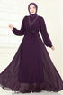 Evening Dress 2427ANT466-MS Damson - Thumbnail