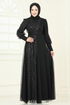 فستان سهرة أسود 2457ELC1143-MS - Thumbnail