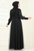 فستان سهرة أسود 2457ELC1143-MS - Thumbnail
