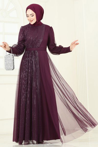 E.L.C. - Evening Dress 2457ELC1143-MS Damson