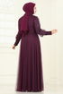 Evening Dress 2457ELC1143-MS Damson - Thumbnail