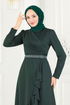 Evening Dress 2497ASMK1074-MS Emerald - Thumbnail